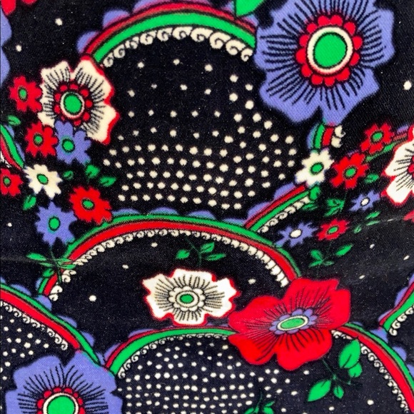 Vintage velvet ankle length floral skirt - Picture 4 of 5